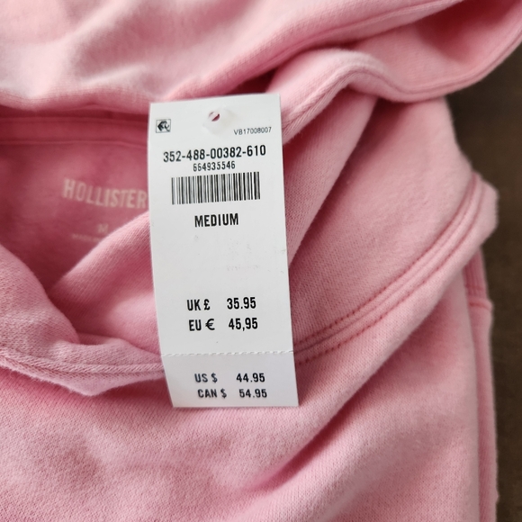 NWT Hollister Oversized “Feel Good” Hoodie – Pink – Size Medium - Picture 6 of 9